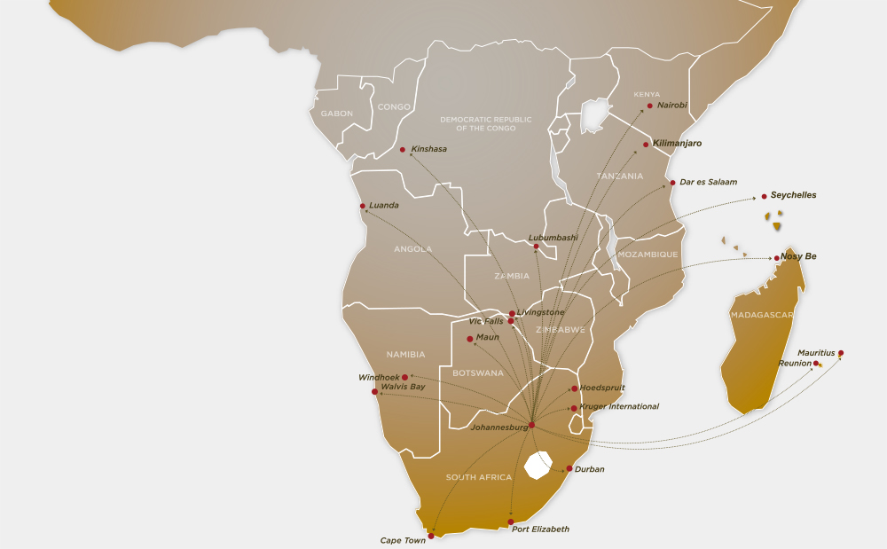 REDFAN Aviation - Boeing 737-300 Destinations Map