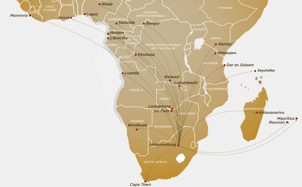 RED FAN Aviation - Challenger 350 Destinations Map