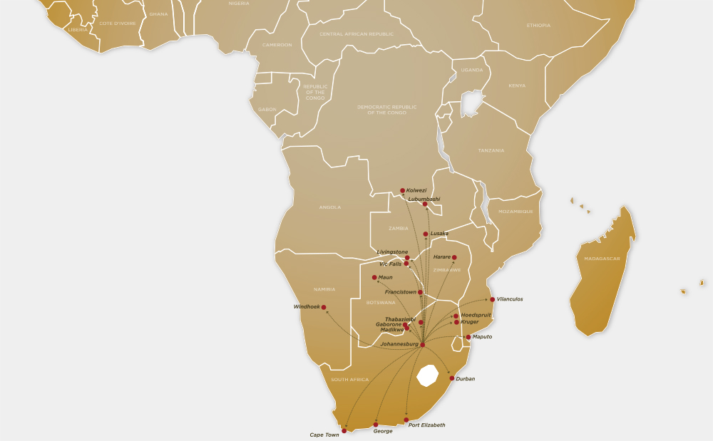 REDFAN Aviation - King Air 200 Destinations Map