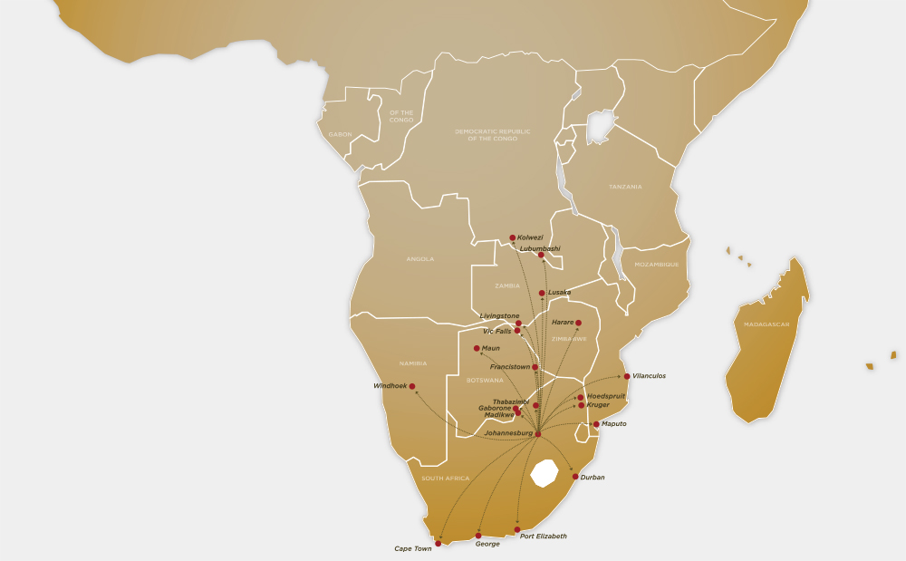 REDFAN Aviation - Pilatus PC 12 Destinations Map